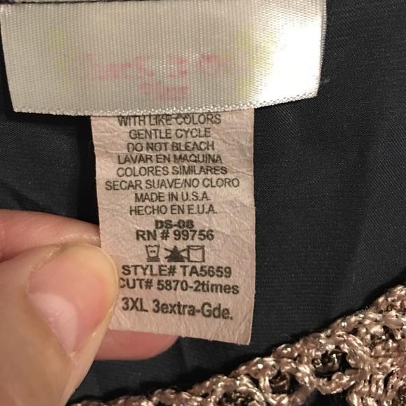 “Check it Out” Gray Blouse - Picture 4 of 6